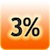 3 Prozent
